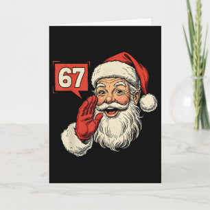 Carte 67 Mème Six Sept Santa Noël Drôle Gen Z Alph