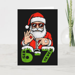 Carte 67 Mème Six Sept Santa Noël Drôle Génération Z Alp