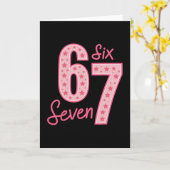 Carte 67 Meme Six Seven  (Fleur jaune)