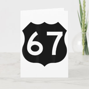 Carte 67 Meme Six Seven 6-7 Blague drôle d'Internet Tend