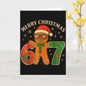 Carte 67 Meme Six Seven 6 7 Meme Funny Christmas Gingerb (Fleur jaune)