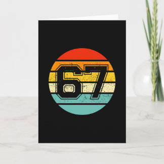 Carte 67 Meme Six Seven 6 7 Meme Funny Number Vintage