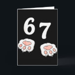 Carte 67 Meme Six Seven 6 7 T-shirt Memes Drôle Chat 67<br><div class="desc">67 Meme Six Seven 6 7 T-shirt Memes Drôle Chat 67</div>