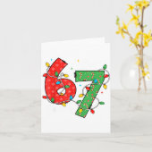 Carte 67 Meme Six Seven Brain Rot 6-7 Christmas Lights F (Fleur jaune)