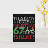 Carte 67 Meme Six Seven Brainrot Ceci Est Mon Noël Laid (Fleur jaune)