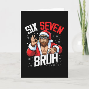 Carte 67 Meme Six Seven Bruh Bigfoot Santa 6 7 Drôle De 