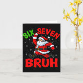 Carte 67 Meme Six Seven Bruh Santa Baseball Funny Christ (Fleur jaune)