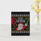Carte 67 Meme Six Seven Christmas  (Fleur jaune)