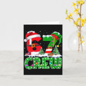 Carte 67 Meme Six Seven Christmas Crew Xmas Lights Famil (Fleur jaune)