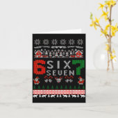 Carte 67 Meme Six Seven Christmas Ugly Sweater For Kids  (Fleur jaune)
