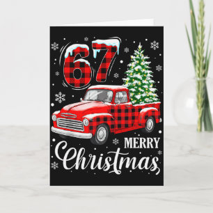Carte 67 Meme Six Seven Drôle de Noël Meme Argot Femmes