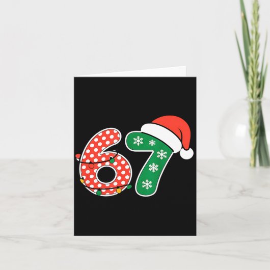 Carte 67 Meme Six Seven Funny Christmas 6 7 Meme Men Wom (Devant)