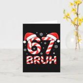 Carte 67 Meme Six Seven Memes Candy Cane Christmas Boys (Fleur jaune)