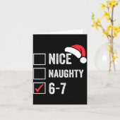 Carte 67 Meme Six Seven Nice Naughty Christmas For Men W (Fleur jaune)