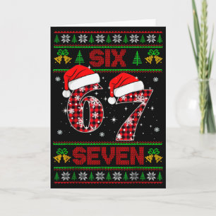 Carte 67 Meme Six Seven Noël Sweater Horrible Pour Enfan