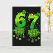 Carte 67 Meme Trèfles Six Sept Trèfles 6-7 St Patrick (Fleur jaune)