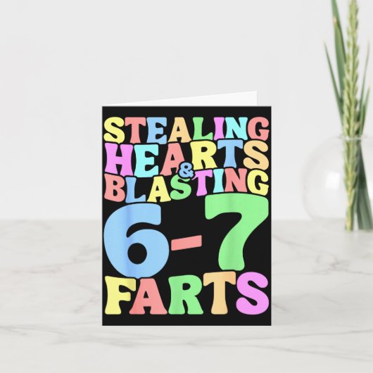 Carte 67 Meme Valentine's Day Six Seven 6-7 Funny Steali (Devant)