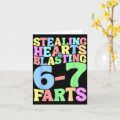 Carte 67 Meme Valentine's Day Six Seven 6-7 Funny Steali (Fleur jaune)