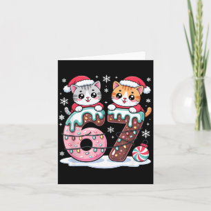 Carte 67 Mèmes drôles de chats kawaii Noël glace à l'eau