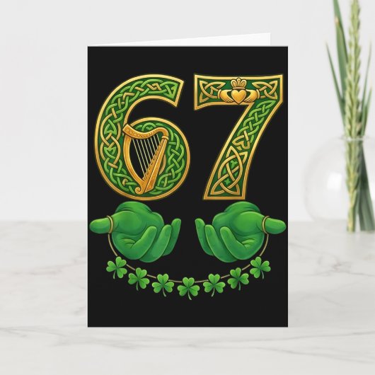 Carte 67 Mémo Trèfles Six Sept Trèfles 6-7 St-Patrick (Devant)