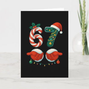 Carte 67 Noël 6 7 Mème Pyjama Fête Gen Alpha Sl