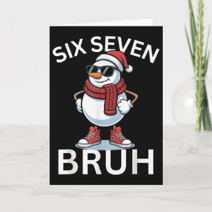 Carte 67 Noël Drôle Six Sept Mème Brainrot Bonhomme de N