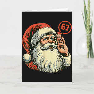 Carte 67 Noël Drôle Six Sept Mème Brainrot Père Noël C