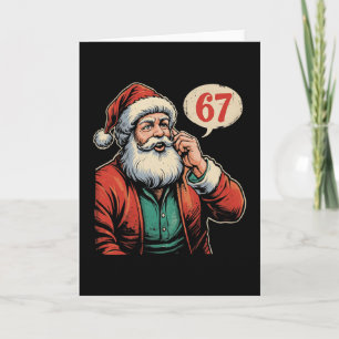 Carte 67 Noël Drôle Six Sept Mème Brainrot Père Noël C