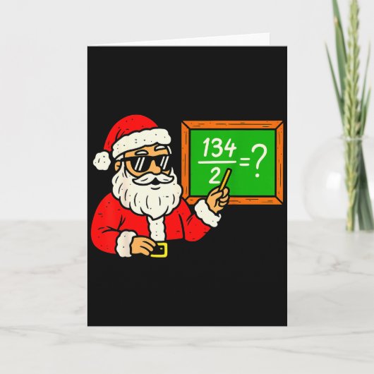 Carte 67 Noël du professeur Santa Six Sept Meme Brainrot (Devant)