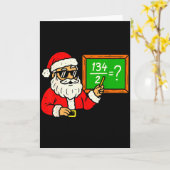 Carte 67 Noël du professeur Santa Six Sept Meme Brainrot (Fleur jaune)