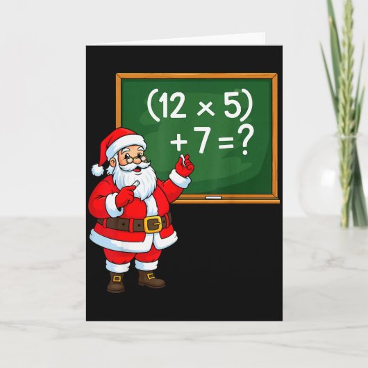 Carte 67 Noël du professeur Santa Six Sept Meme Brainrot (Devant)
