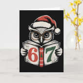 Carte 67 Numéro Chouette Noël Mème Internet Vacances (Fleur jaune)