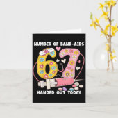 Carte 67 Nurse Meme Funny Six Seven Nursing Medical Scho (Fleur jaune)