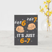 Carte 67 Nye 2026 New Years Funny 6 7 Number Six Seven M (Fleur jaune)