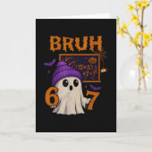 Carte 67 Prof Ghost Halloween Six Seven Équation Maths M (Fleur jaune)