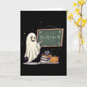 Carte 67 Prof Halloween Fantôme Six Sept Mème Blague Mat (Fleur jaune)