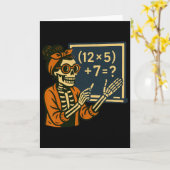 Carte 67 Professeur Halloween Squelette Six Sept Mème Ce (Fleur jaune)