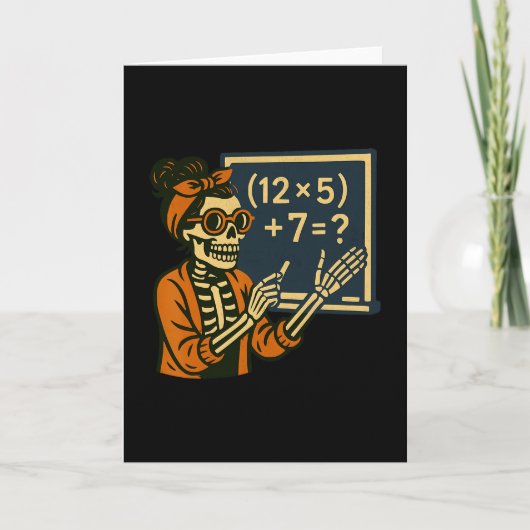 Carte 67 Professeur Halloween Squelette Six Sept Mème Ce (Devant)