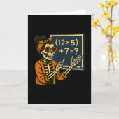 Carte 67 Professeur Halloween Squelette Six Sept Mème Ce (Fleur jaune)
