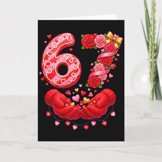 Carte 67 Saint-Valentin 6 7 Mème Pyjama Fête Génération (Devant)