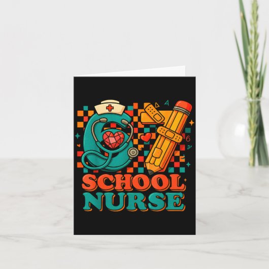 Carte 67 School Nurse Days Pencil Heart Funny Medical  (Devant)