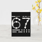 Carte 67 Shirt, Morse Code 67 Kid Meme Six Seven Graphic (Fleur jaune)