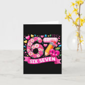 Carte 67 Six Seven 6 7 Meme Teacher Design Valentines Me (Fleur jaune)