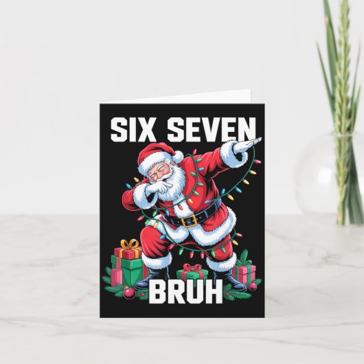 Carte 67 Six Seven Bruh Funny Christmas 6 7 Meme Men Wom (Devant)