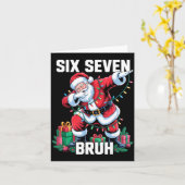 Carte 67 Six Seven Bruh Funny Christmas 6 7 Meme Men Wom (Fleur jaune)