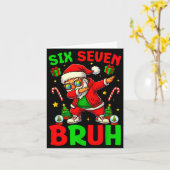 Carte 67 Six Seven Bruh Funny Christmas 6 7 Meme Men Wom (Fleur jaune)