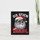 Carte 67 Six Seven Bruh Funny Santa Bruh Plaid Christmas (Devant)
