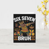 Carte 67 Six Seven Bruh Kwanzaa Dabbing 6 7 Mème Drôle C (Fleur jaune)