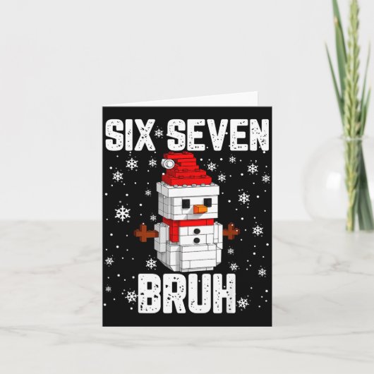 Carte 67 Six Seven Bruh Snowman Building Blocks Christma (Devant)