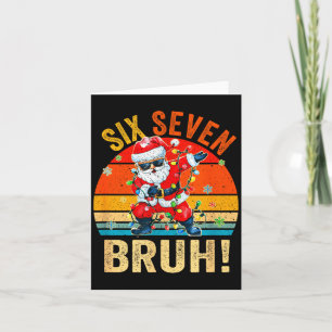 Carte 67 Six Seven Burh drôle de Noël 6 7 Meme Hommes Fe